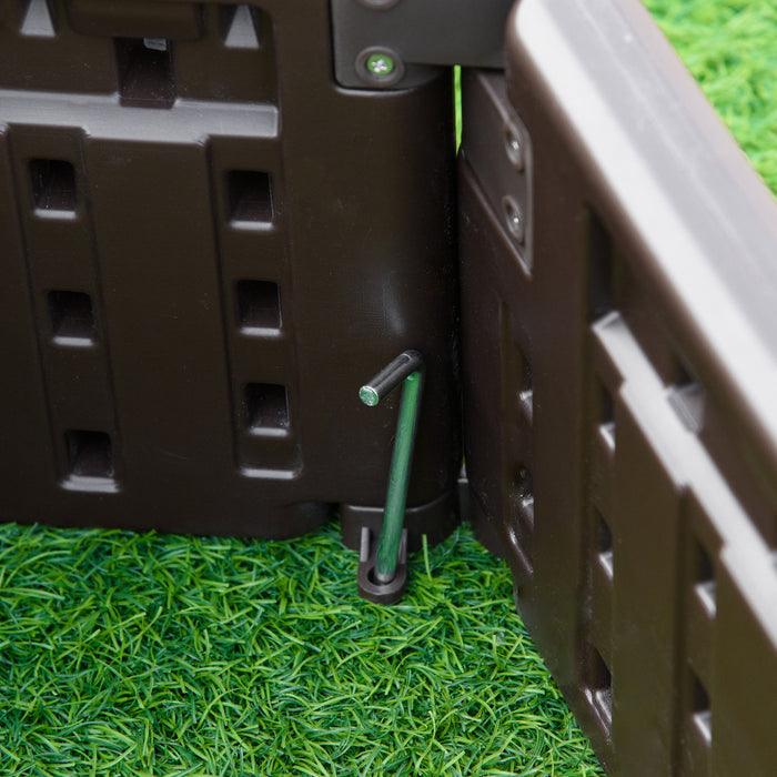Kit De Lit De Jardin Sureleve Outsunny 121.9 X 122.7 Cm Jardiniere Hors Sol Pour Fleurs Herbes Legumes Exterieur Jardin Arriere-cour Avec Assemblage Facile Marron (en Anglais Seulement)