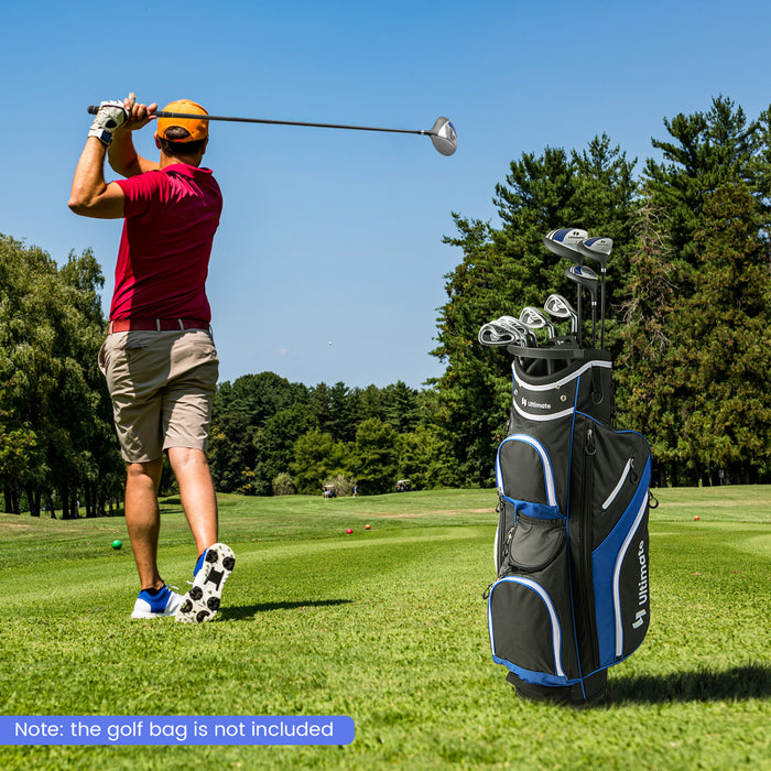 Costway 9 Pcs Hommes Complete Golf Club Set A Droite Avec 460cc Alliage Driver Fers Navy