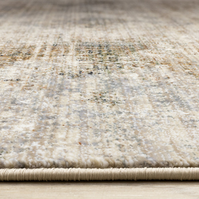 Carpette Sydney beige, grise et crème à motif vieilli - 7 pi 10 po x 10 pi 2 po