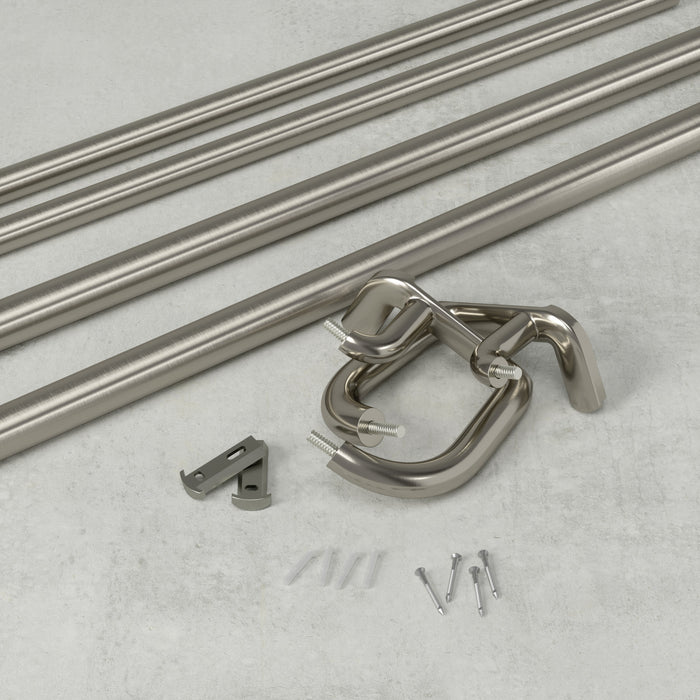  Tringle à rideaux coupe-lumière extensible double Twilight de Umbra nickel mat de 3/4 po - 30 po à 84 po