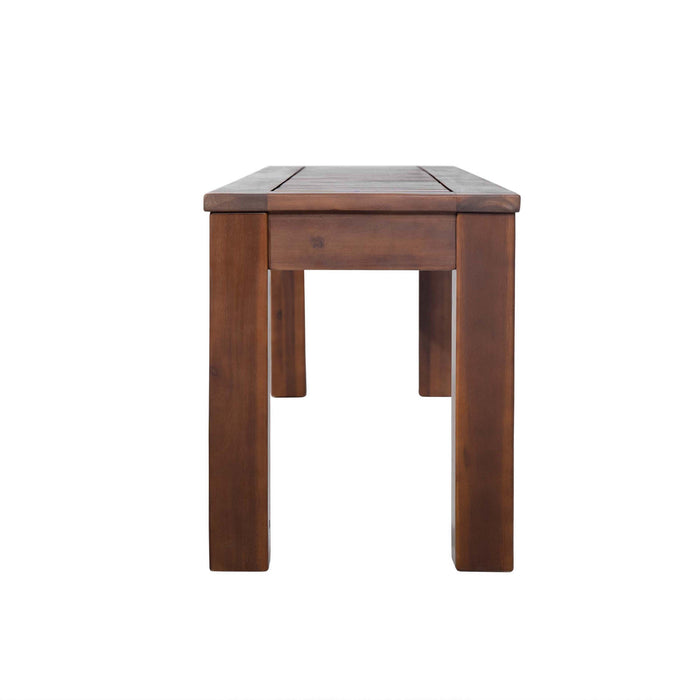 Ensemble De 2 Bancs Georgia En Bois D’acacia A Lattes De 61,75\", Brun Fonce