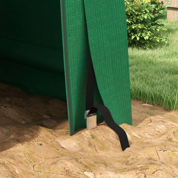 Outsunny Abri De Rangement 8'x6' Avec Porte Enroulable A Fermeture Eclair