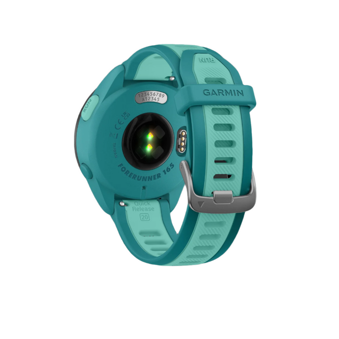 Garmin Forerunner® 165 Montre Gps Intelligente - Suivi De La Sante Avec Ecran Amoled - Turquoise/aqua