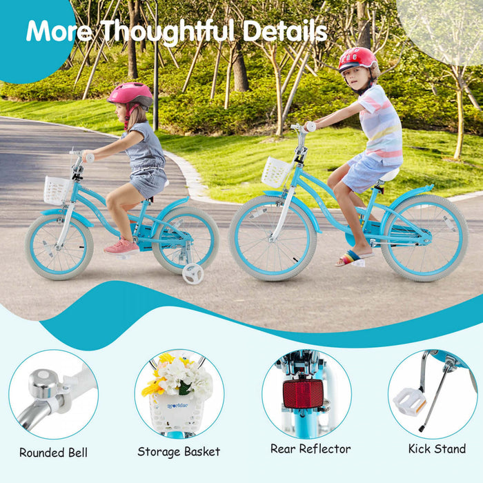 Prorider 20\" Velo Pour Enfants Avec Guidon Reglable En Hauteur Et Frein A Main Du Siege Et Frein De Montagne Bleu
