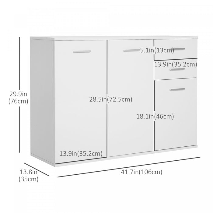 Console Buffet de Rangement Autoportante pour Salon