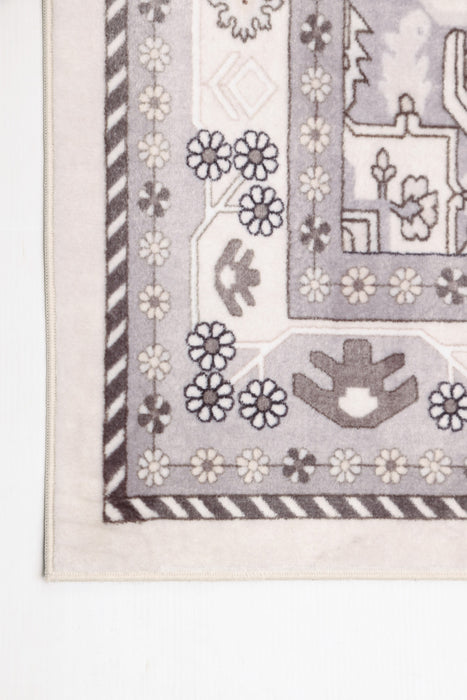 Tapis Lavable/Traditionnel Oriana 5'0\" x 7'6\" en Beige