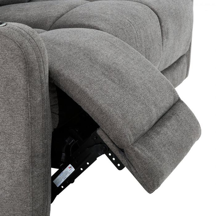 Causeuse inclinable electrique Preston de 54 po rembourree - Gris
