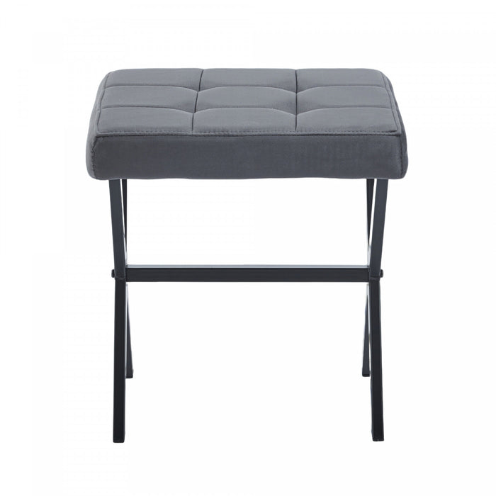 Tabouret d’appoint polyvalent Owen avec pieds en metal, couleur gris