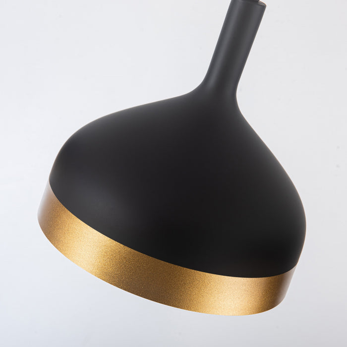 Luminaire pour îlot de la collection Dash - noir et doré