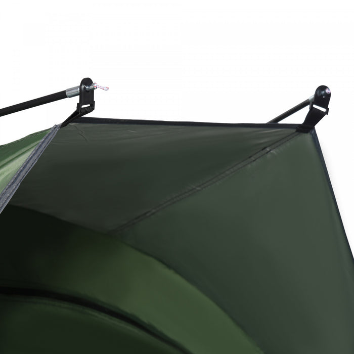 Tente De Plage Abri De Plage Pliable Dim. 2,30l X 1,40l X 1,27h M Fenetre Sac Transport Inclu Polyester Vert