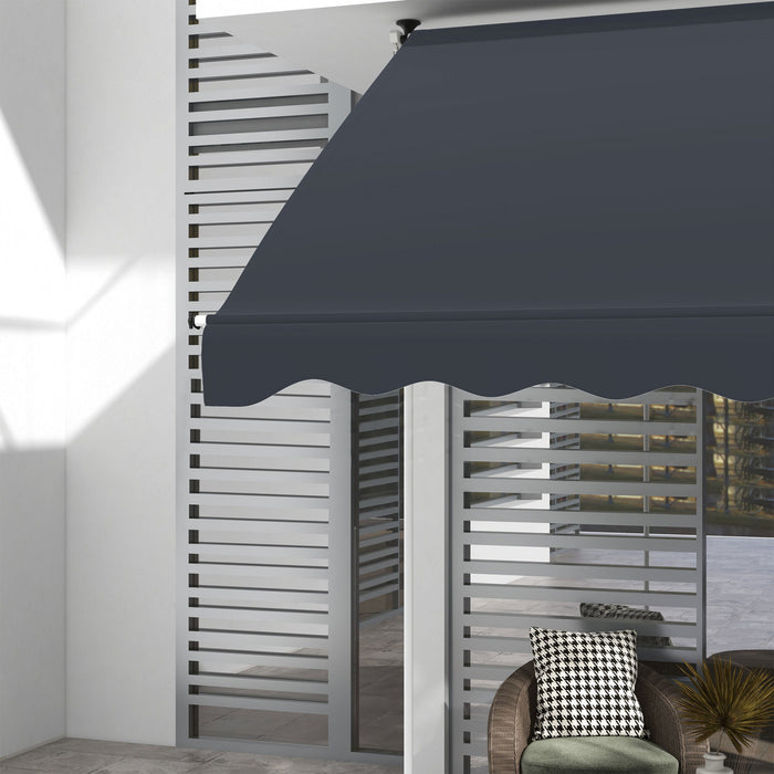 Outsunny 6.6'x5' Abri Solaire Retractable Manuel, Noir