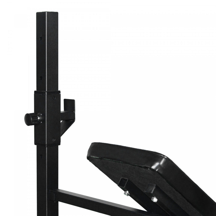 Banc de musculation Soozier avec supports pour squats, appareil pour muscler les jambes, support pour disques de musculation