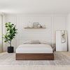 3-Drawer Storage Bed Frame, King|Walnut King Bed | Lit King tiroirs, Noyer