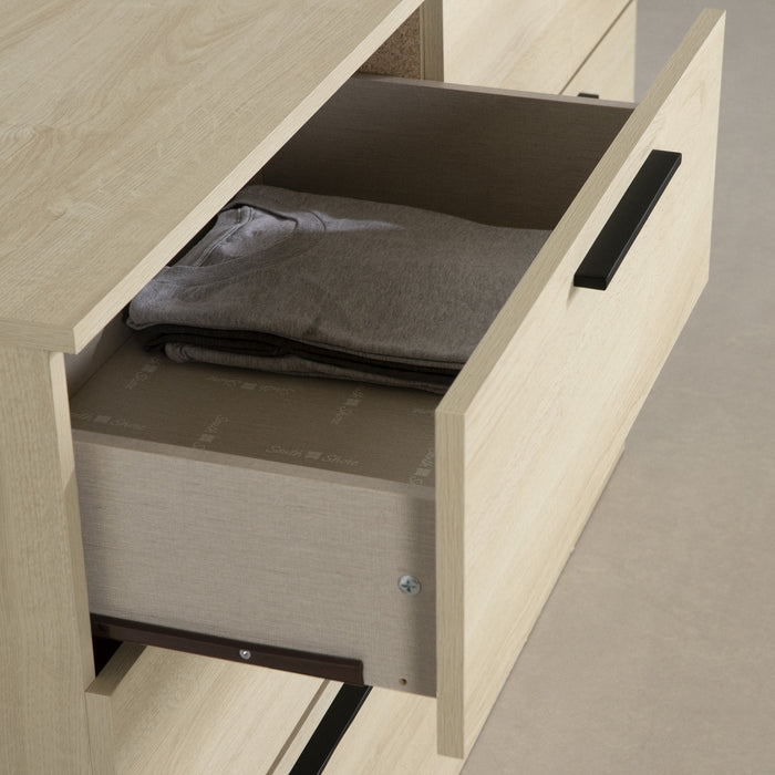  Commode Step One Essential à 6 tiroirs - chêne blanchi