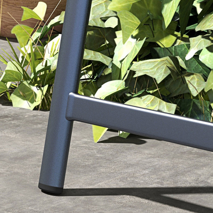 Outsunny Chaise Pliante De Patio Pour 2 Personnes, Siege En Tissu Maille
