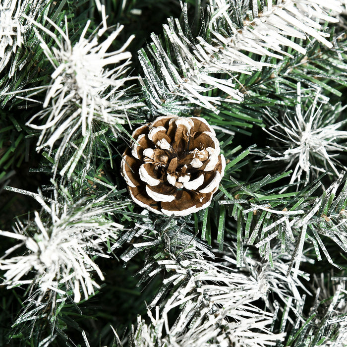 Homcom Arbre De Noel Artificiel 800 Branches Et 61 Pommes De Pin