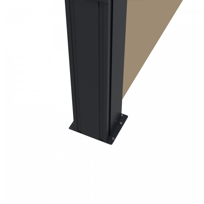 Outsunny Auvent Lateral Retractable 13'x5', Ecran De Confidentialite, Kaki