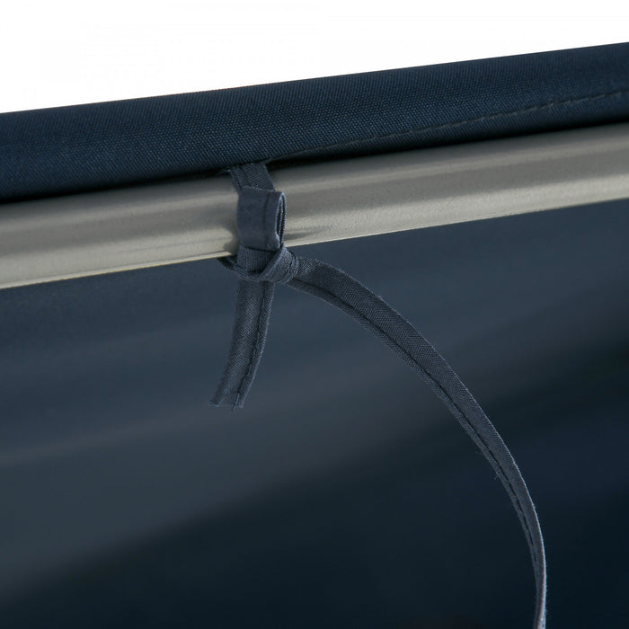 Outsunny Balancoire De Patio Pour 3 Personnes Avec Auvent Reglable, Bleu
