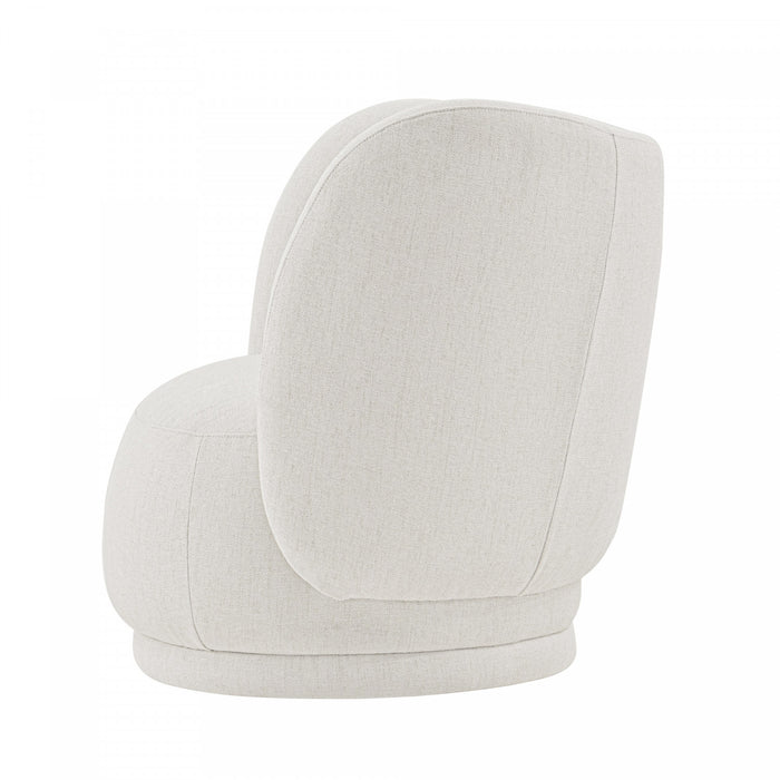 Fauteuil lounge moderne Siri en tissu creme - Lot de 2