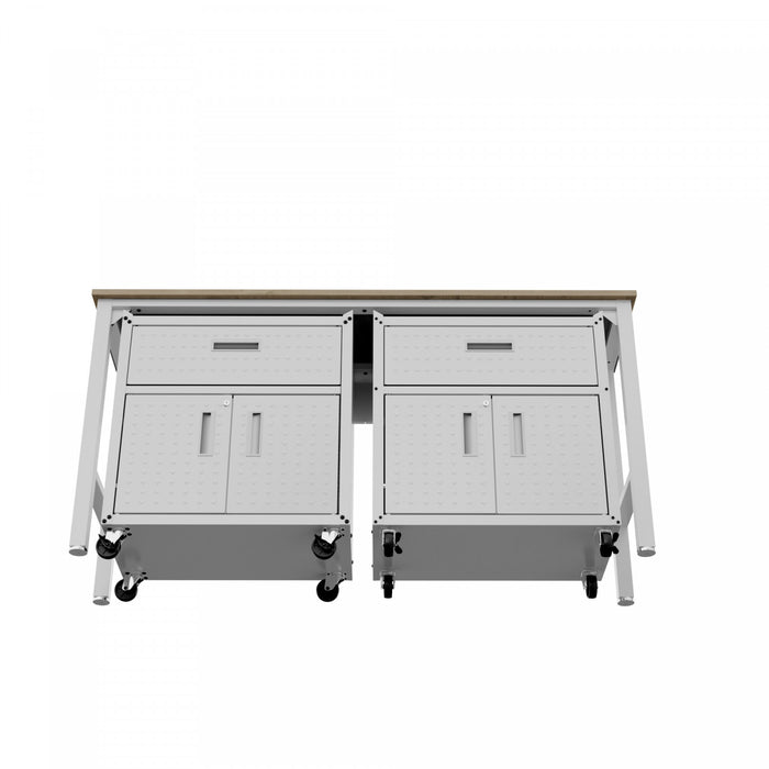 Ensemble de garage moderne Fortress 3 pieces en blanc