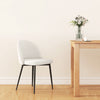 HOMCOM Dining Chairs Set of 2, Mid-Back Velvet-touch Upholstery Side Chair