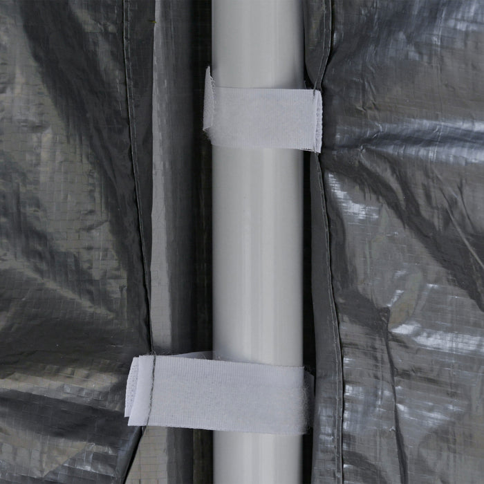 Outsunny Tonnelle Gris 4 Parois Moustiquaires 4 X 3 X 2,45 M