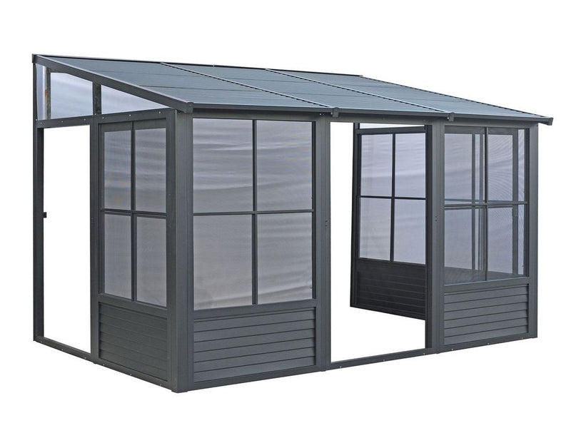 Florence - Solarium Mural 8x12 Toit Metal En Noir