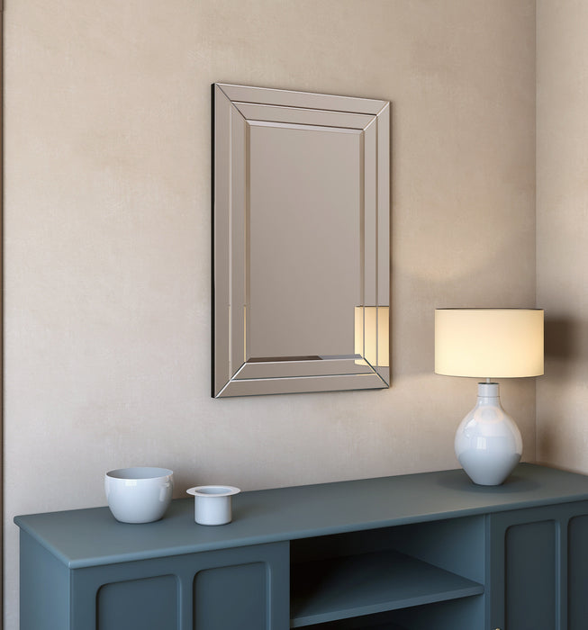 Clamp Miroir Rectangulaire Tout en Verre de 24 Pouces Chrome