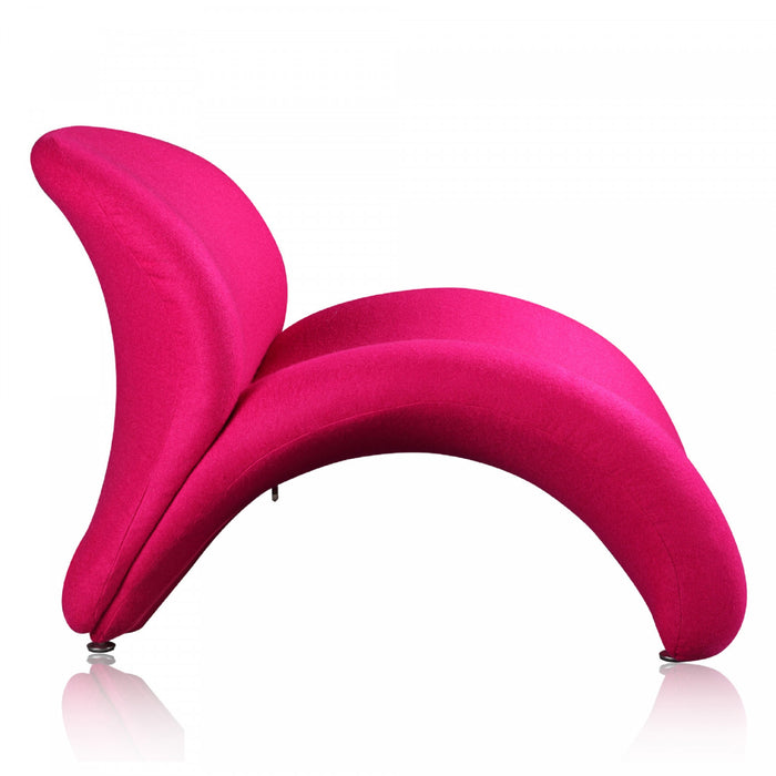 Fauteuil d’appoint moderne en laine melangee Rosebud, fuchsia – Lot de 2