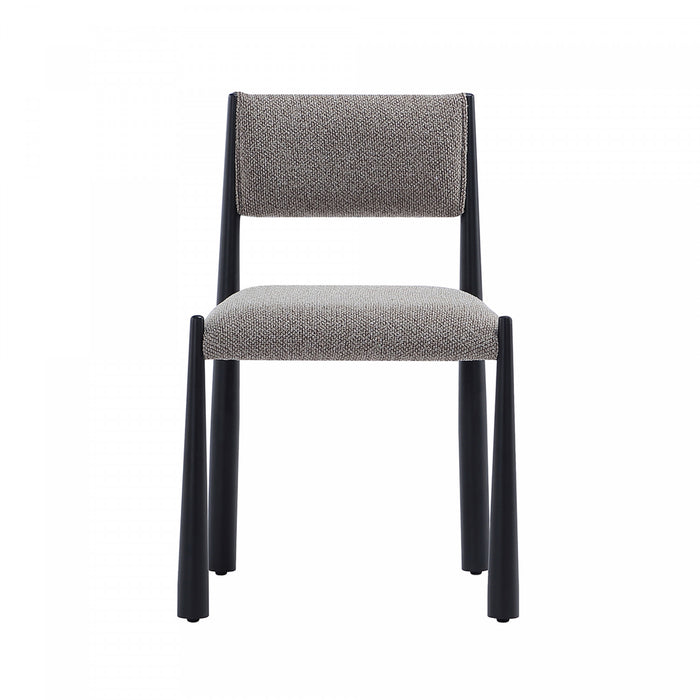 Chaise d’appoint en metal boucle Lennor style milieu du siecle, couleur champignon – Lot de 2