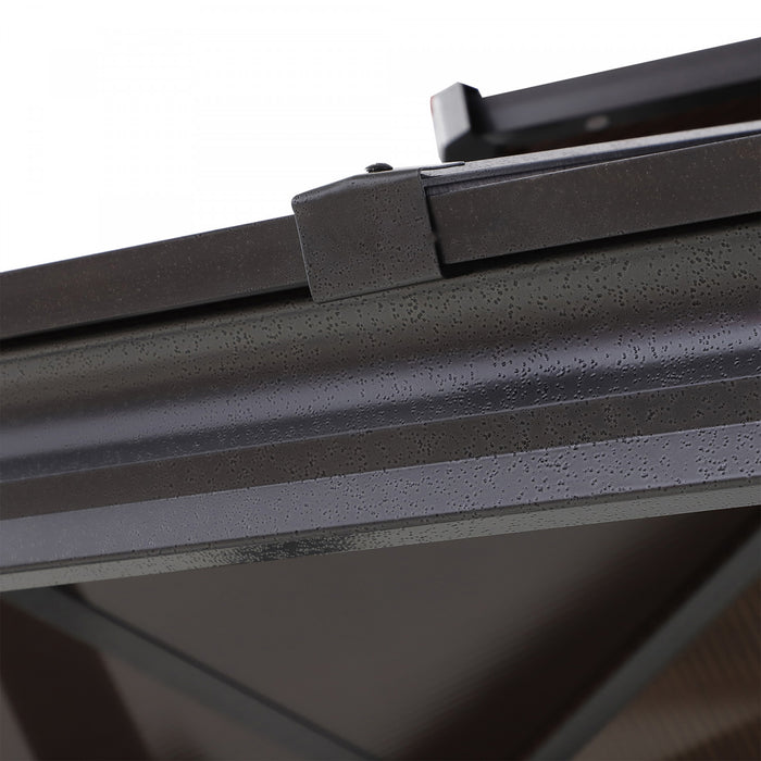 Outsunny Gazebo De Barbecue 9' X 5', Avec Toit En Pc A 2 Niveaux, Etageres