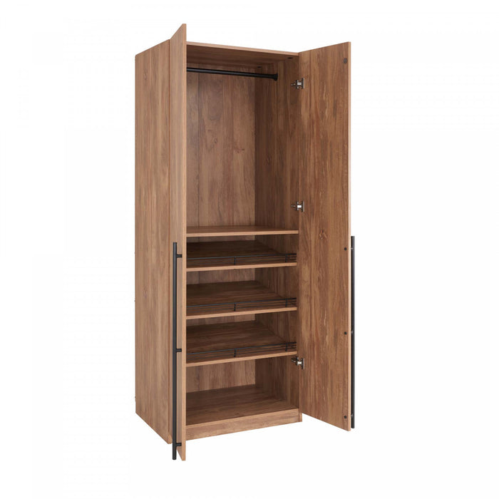 Armoire Lee Modern 32\" en brun dore - Lot de 2