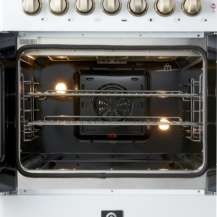 Cuisiniere a double combustible Galiano de 30 po, blanche, 4.32 pi³ - FFSGS6356-30BLK