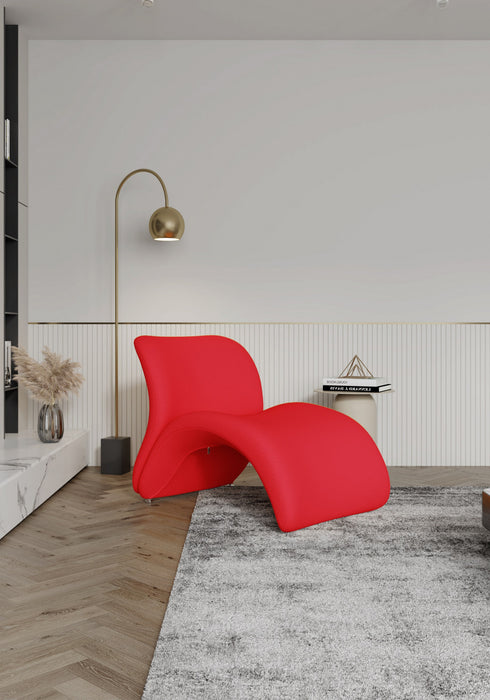 Fauteuil d’appoint moderne Rosebud 1 piece en fuchsia, rouge et jaune