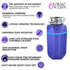 BrightDIAMOND 1HP Quietest Waste Disposer, LED Cabinet Light, Corded & Air Switch, Amethyst - WDD100TA1AM Food Disposer | BrightDIAMOND 1HP Broyeur ultra-silencieux, DEL sous armoire, cordon/interrupteur, Amethyste-WDD100TA1AM