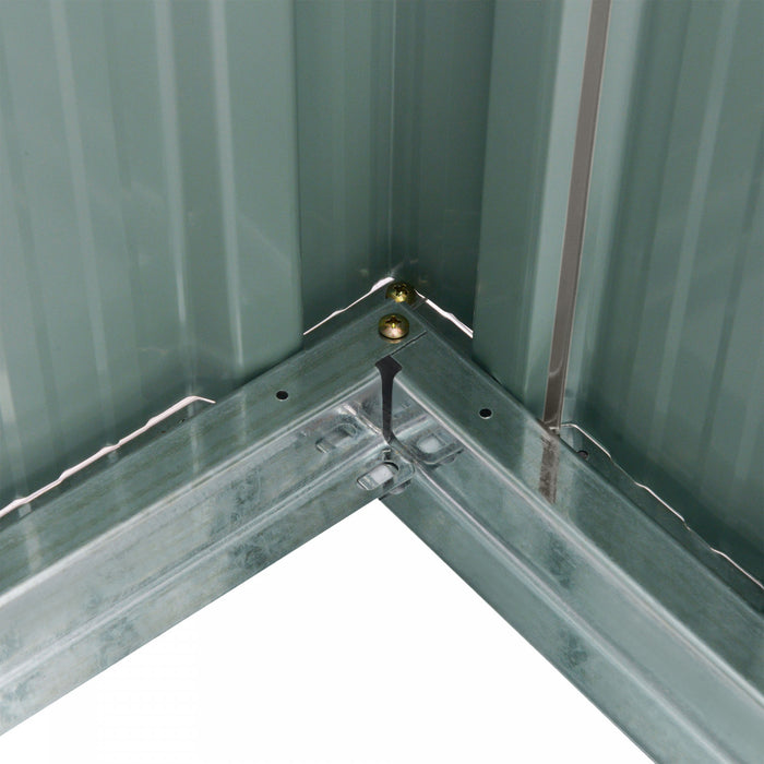 Outsunny Abri De Jardin En Metal Outsunny 6,5x3,5 Pi Pour Rangement Exterieur, Gris