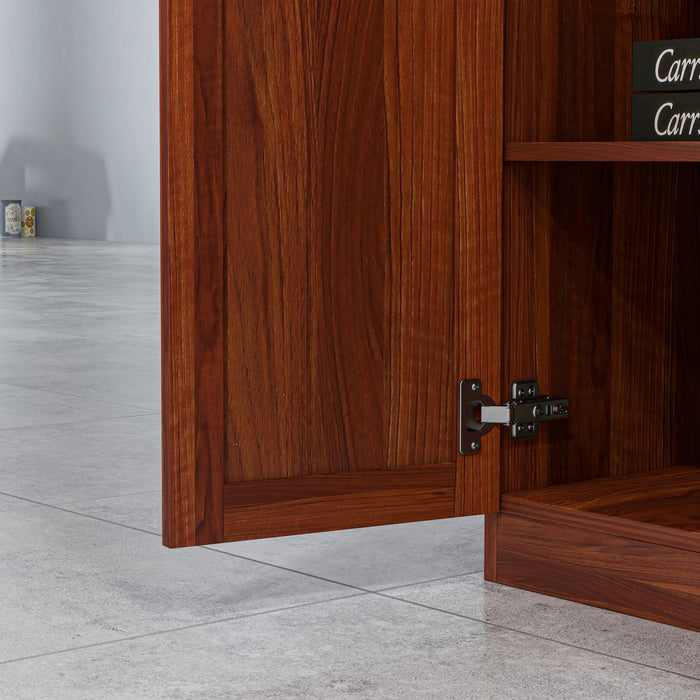 HOMCOM Armoire de rangement pour garde-manger avec portes et etageres