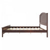 Benson Full Size Solid Wood Platform Bed with Stylish Headboard, Brown | Lit plateforme Benson en bois massif format Full avec tete de lit elegante, brun