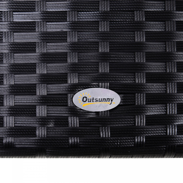 Outsunny Balancoire En Osier Pour 3 Personnes Hamac Exterieur En Rotin Avec Auvent