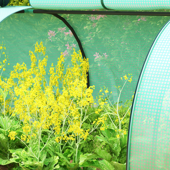 Outsunny Serre Mini-tunnel Avec Couverture En Polyethylene Pour Le Jardin