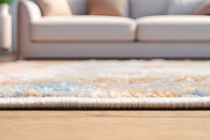 Tapis Contemporain/Moderne Bronte 5'0\" x 8'0\" en Ivoire