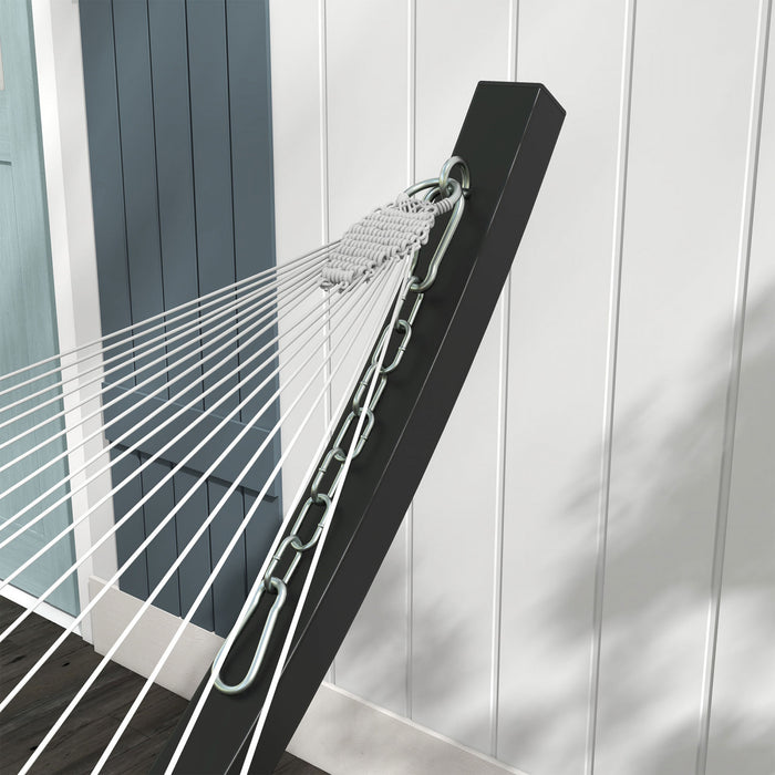 Outsunny - Support de hamac 12' avec cadre en acier, gris