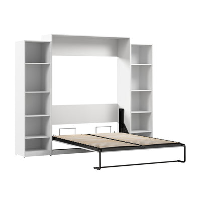 Bestar Claremont 10-Shelf Queen Murphy Bed - White|Grand lit escamotable Claremont de Bestar à 10 tablettes - blanc