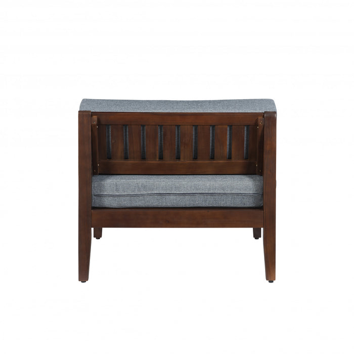 Fauteuil de terrasse Summerlyn en tissu pour l’intérieur et l’extérieur - noyer