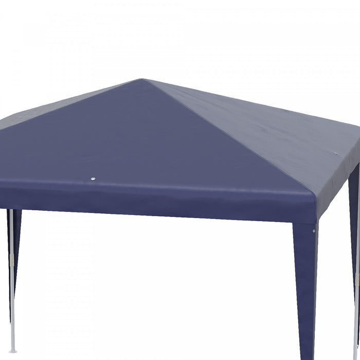 Outsunny 10x10pi Tente De Fete Portable Gazebo, Auvent De Jardin Pliant Abri D'evenement Parasol D'exterieur, Bleu Fonce