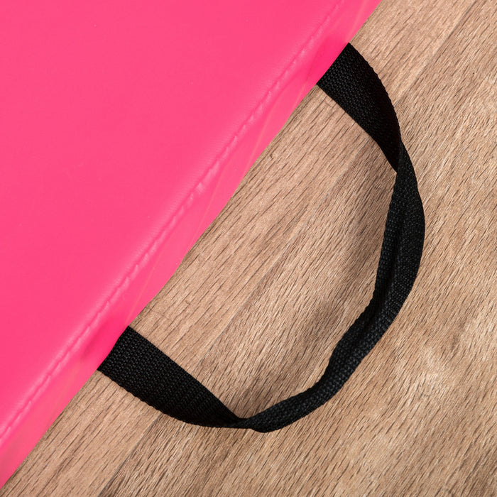 Soozier Tapis De Gymnastique Pliable, Tapis D'exercice Avec Poignees De Transport Pour Yoga, Mma, Arts Martiaux, Etirements, Entrainements De Base, Rose