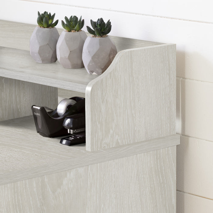 Versa Bureau De Travail Pour Ordinateur Avec Huche - Chene Hivernal