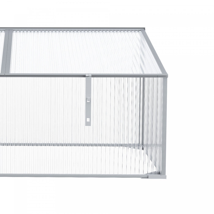 Outsunny Serre Exterieure Et Interieure Outsunny De 39''x23,5''x17,25'' Pour Plantes Plus Grande Piece Avec Panneau Solaire Reglable, Cadre Froid