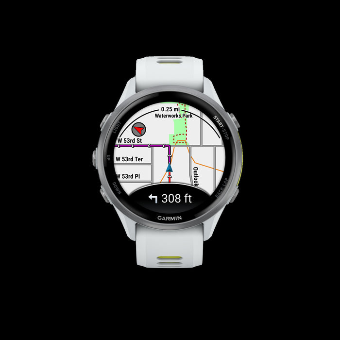 Garmin Forerunner 970 Smartwatch 47mm, Amoled, Titanium Whitestone/amp Yellow, Gps Fitness, Running, Triathlon, 15-jour Batterie