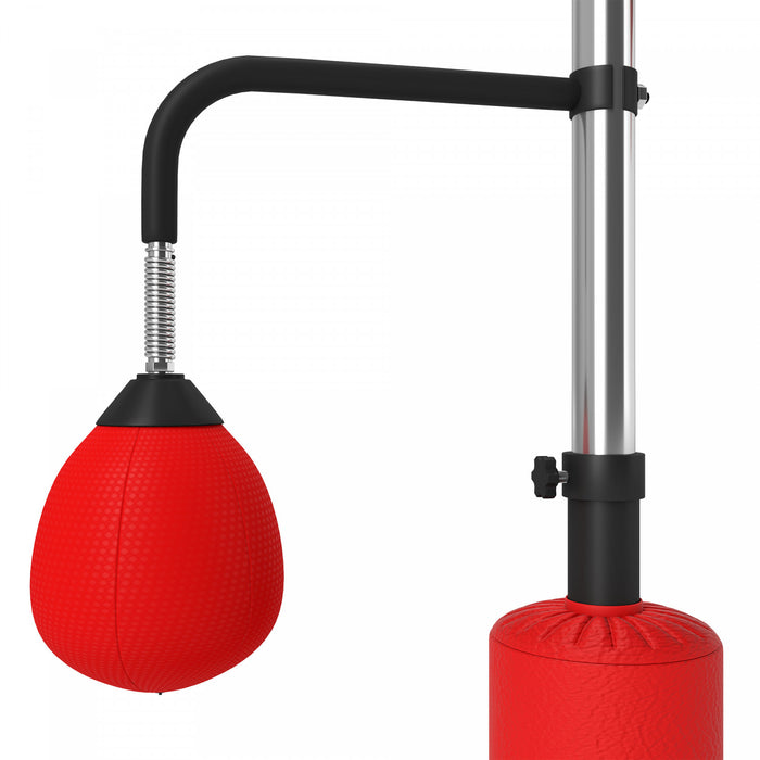 Soozier Sac De Frappe Avec 2 Balles De Vitesse, Barre Reflexe 360°, Rouge